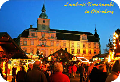 Lamberti-Kerstmarkt in Oldenburg op de Schlossplatz